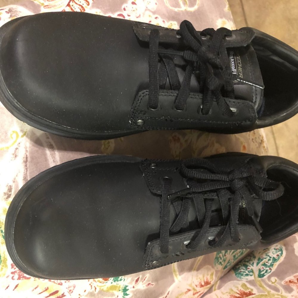Skechers Relaxed Fit Rilar Oxford SIZE 9.5 Black